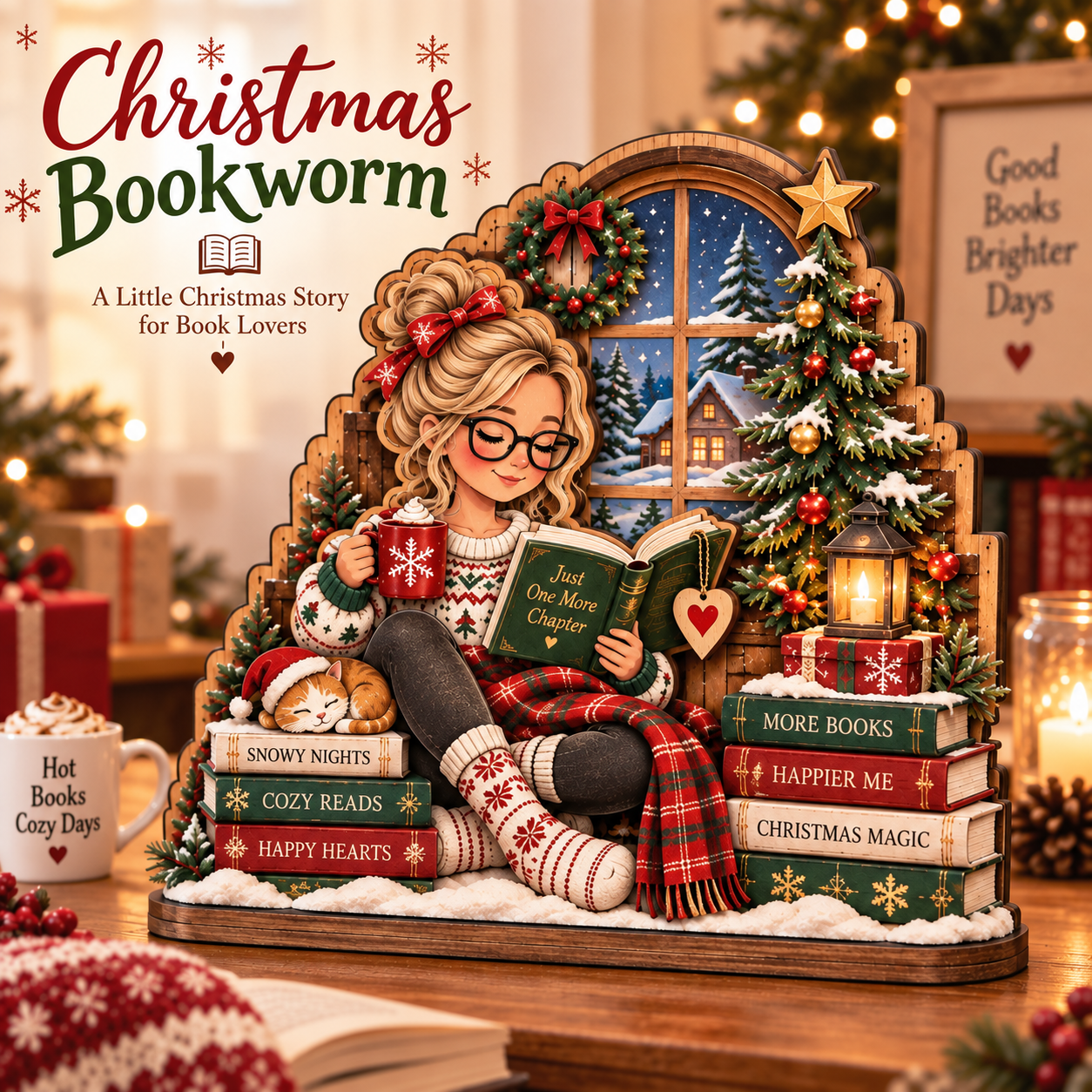 Christmas Bookworm — Cozy Reading Nook Collection