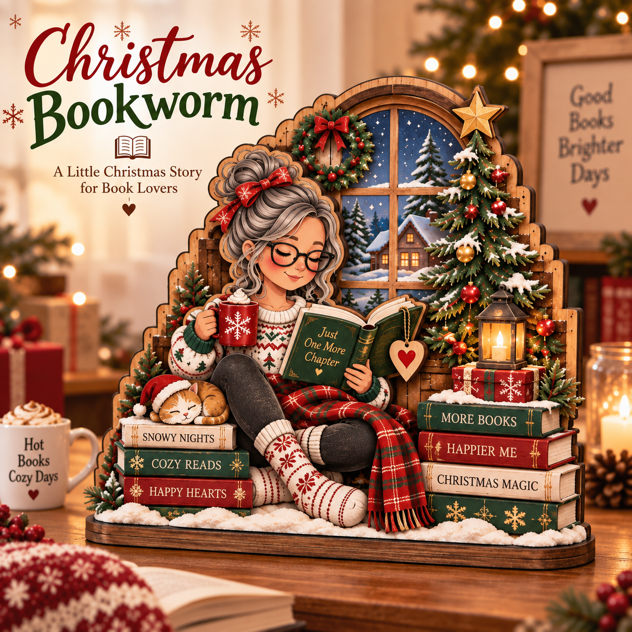 Christmas Bookworm — Cozy Reading Nook Collection