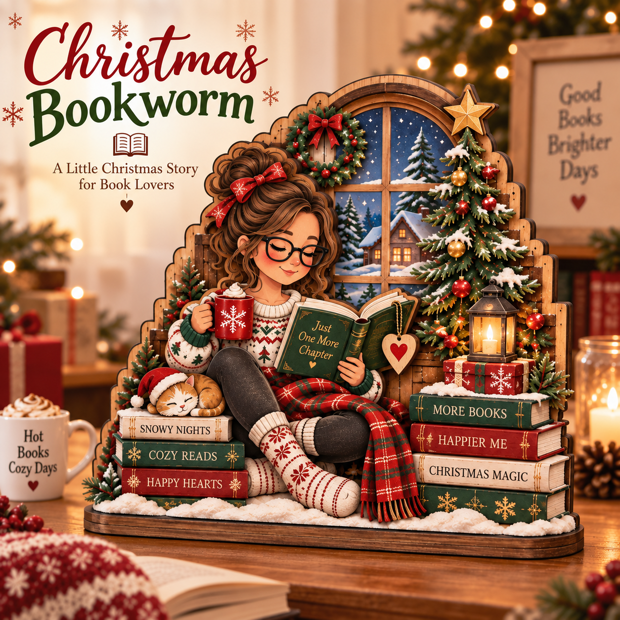 Christmas Bookworm — Cozy Reading Nook Collection