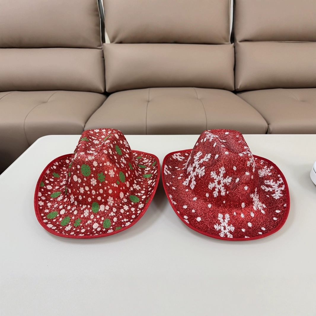 Christmas Cowboy Hat – Festive Western Holiday Party Hat