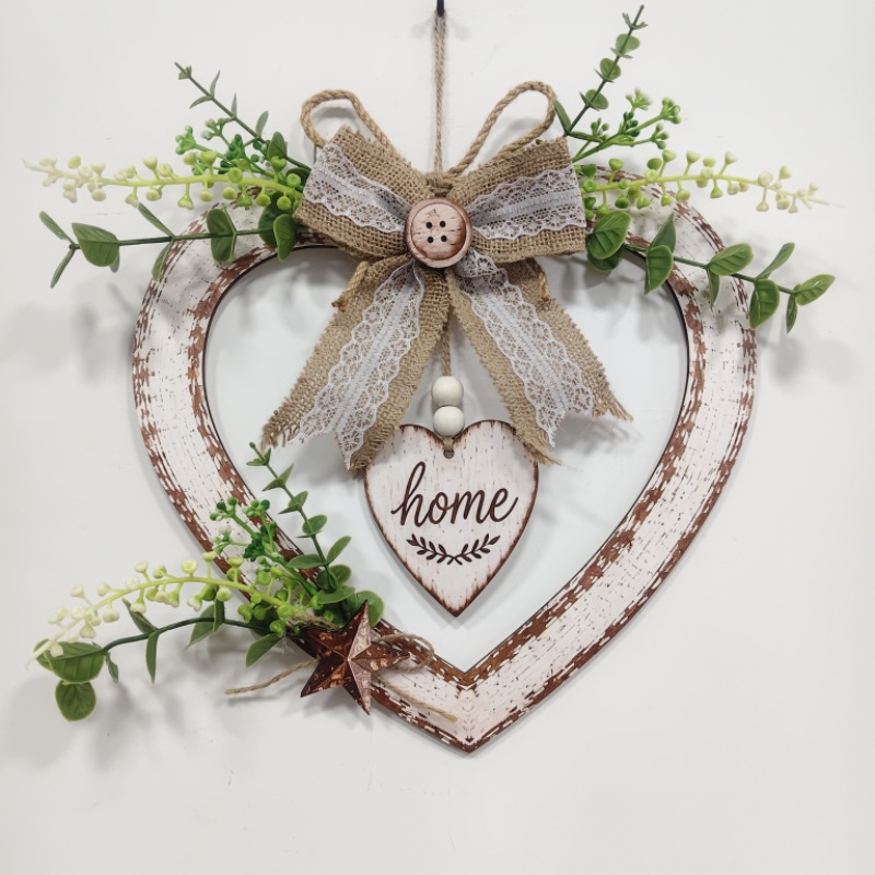 Rustic Heart Home Wreath – Farmhouse Wall & Door Décor