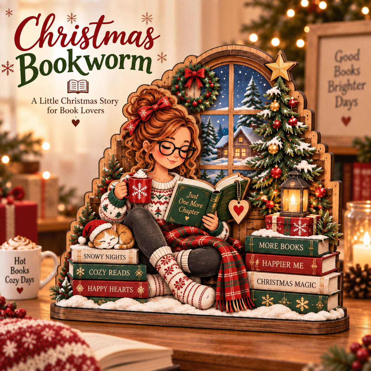Christmas Bookworm — Cozy Reading Nook Collection