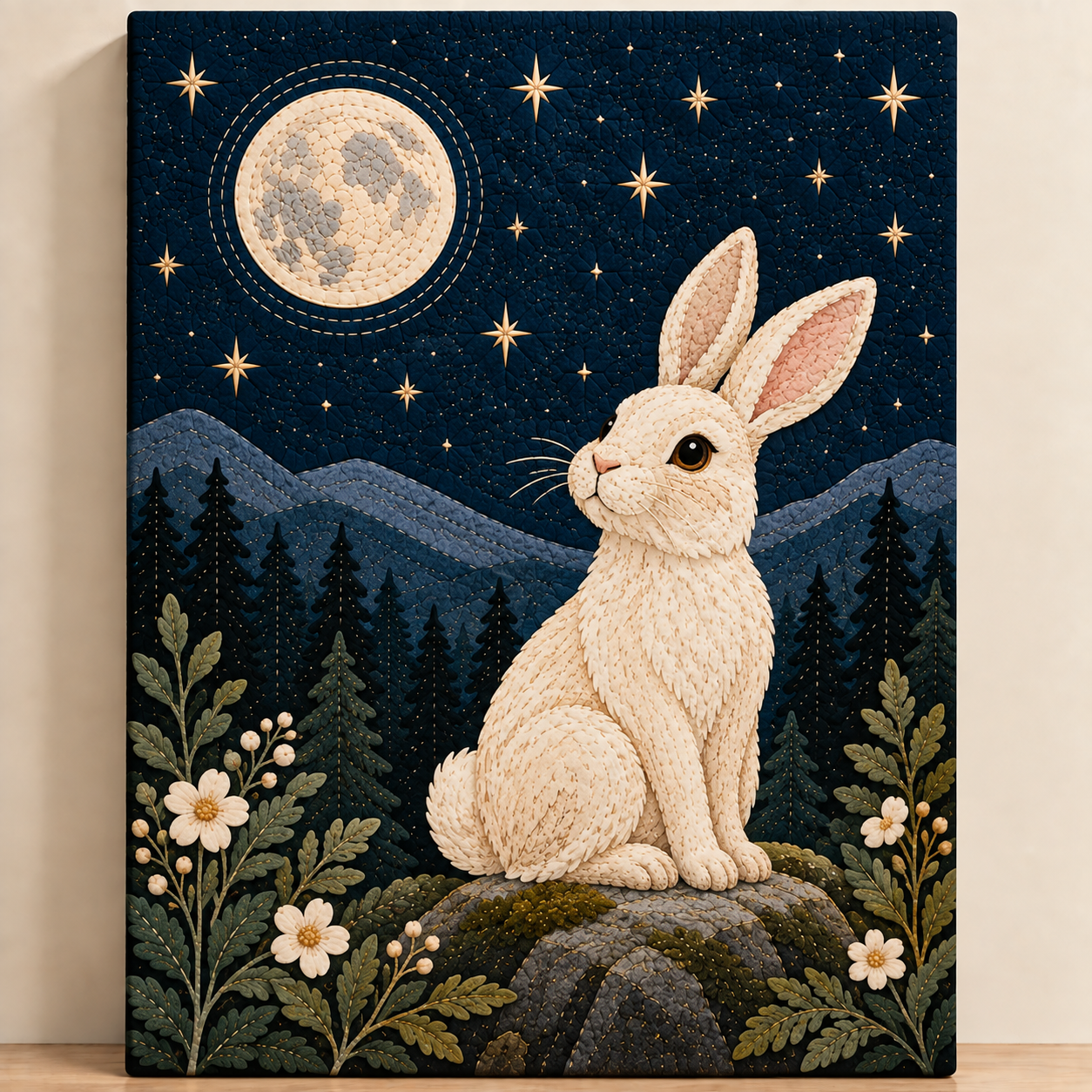 Whispering Wilds Layered Textile Art Kit – Beginner-Friendly DIY Craft for Adults