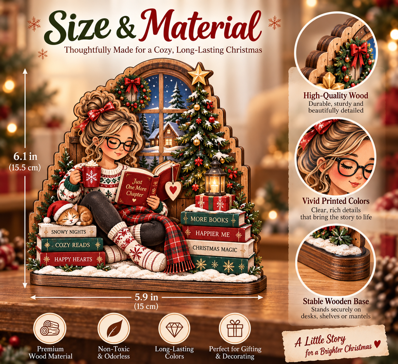 Christmas Bookworm — Cozy Reading Nook Collection