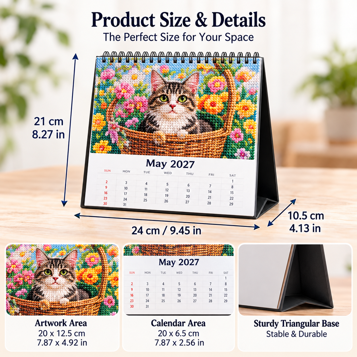 2027 Paws Through the Year™ Diamond Painting Calendar – 12 Unique Monthly Designs