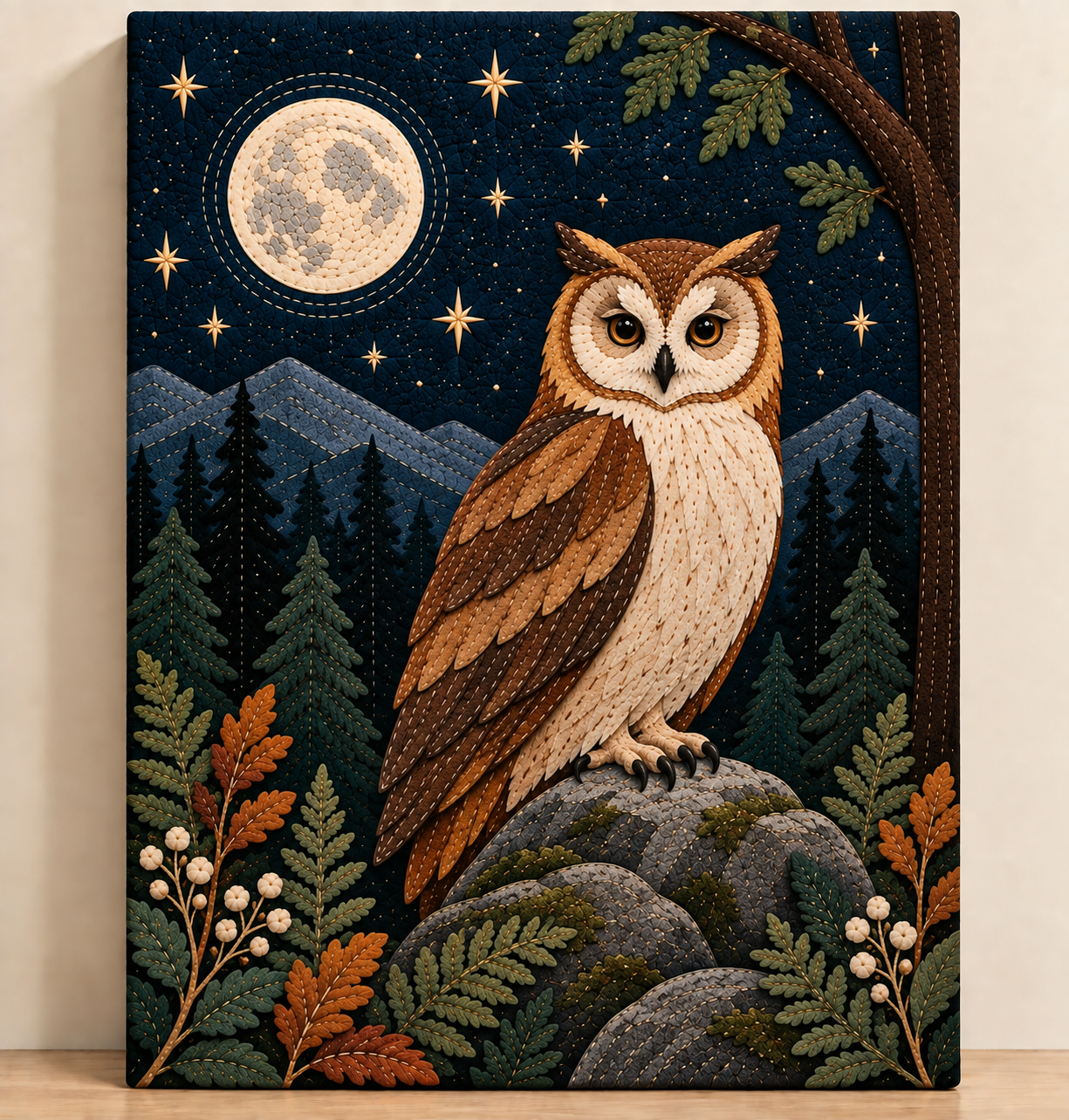 Whispering Wilds Layered Textile Art Kit – Beginner-Friendly DIY Craft for Adults