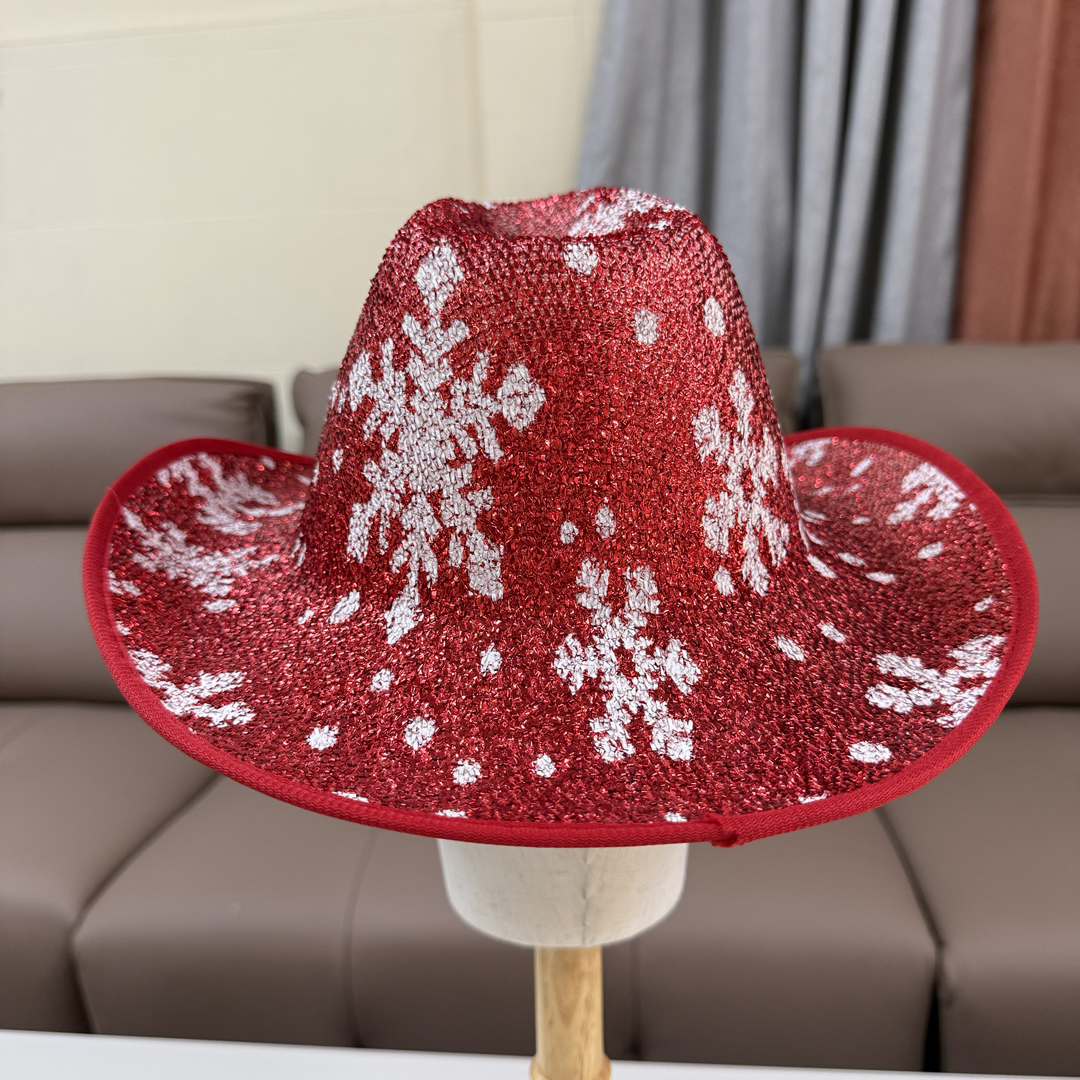 Christmas Cowboy Hat – Festive Western Holiday Party Hat