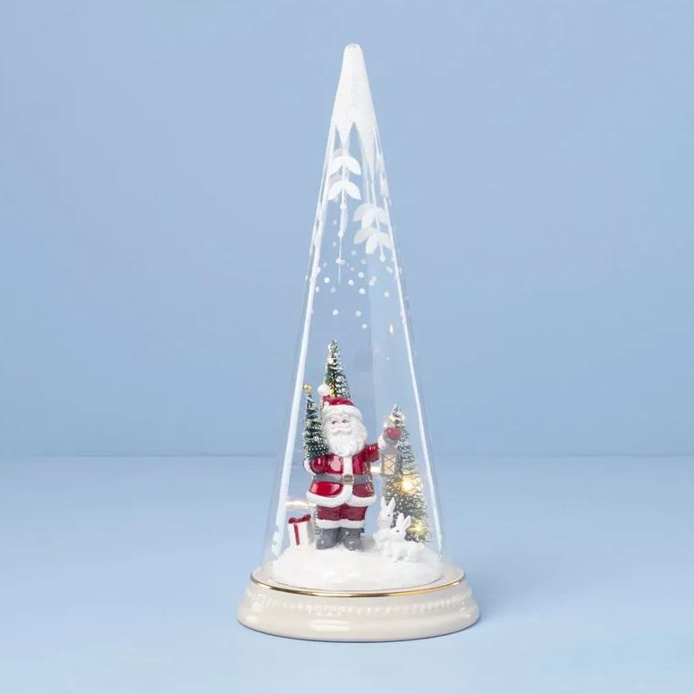 Merry & Magical Lit Santa With Lantern Figurine
