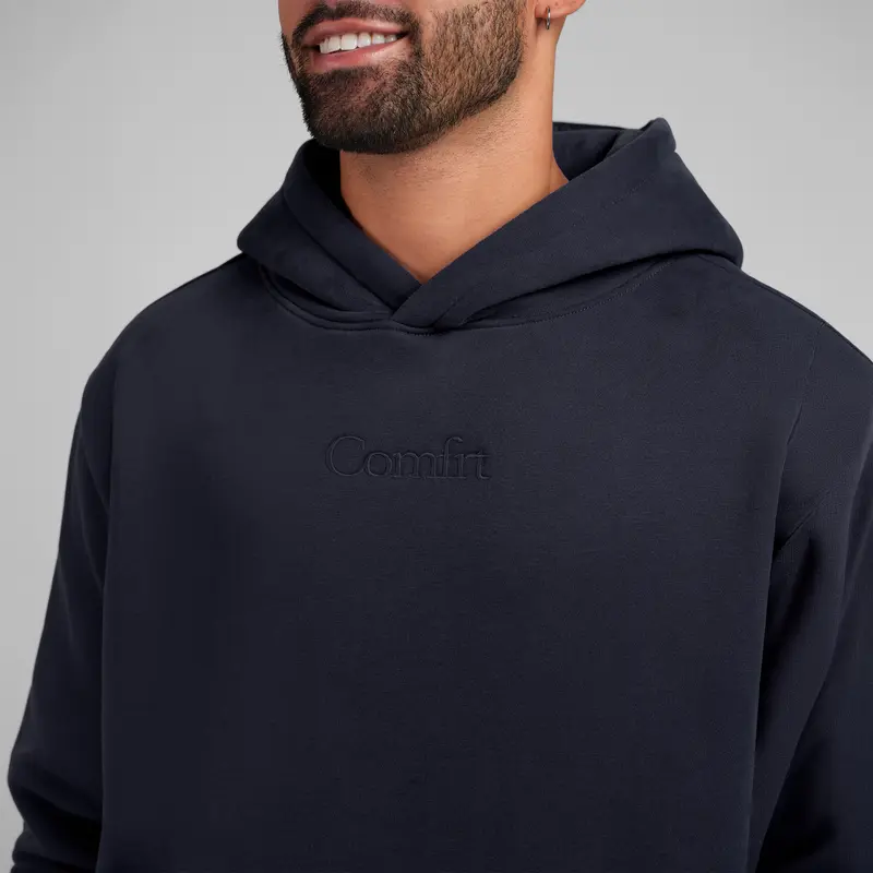 Heavyweight fleece hoodie full view