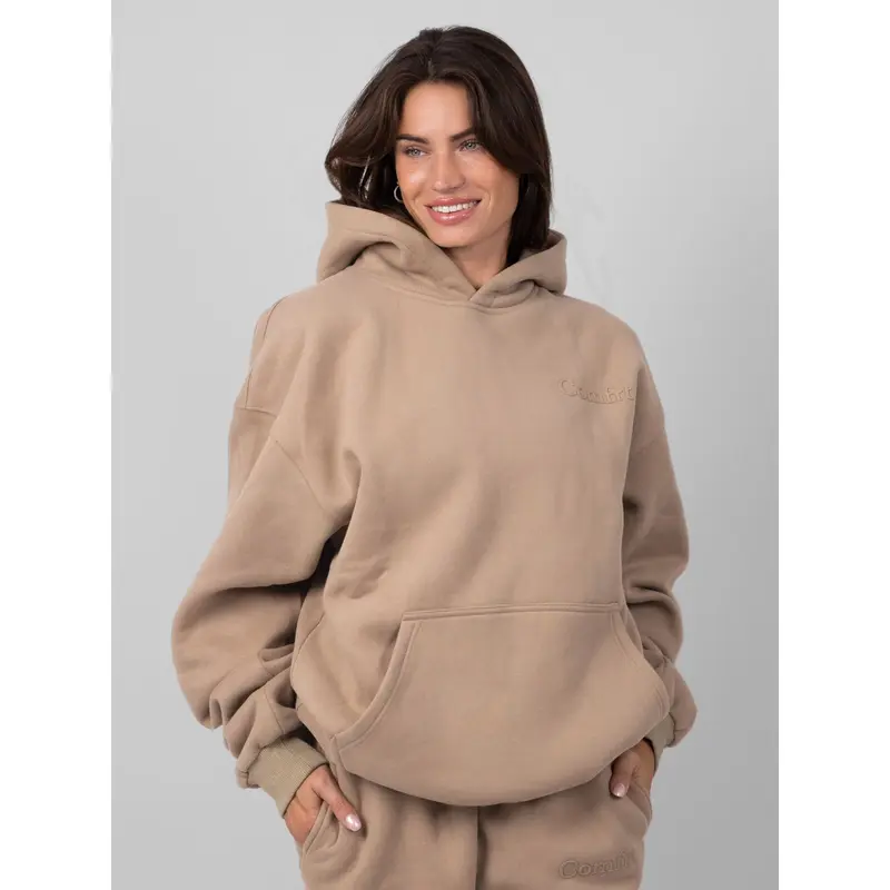 Minimalist Hoodie Mega - Latte - L