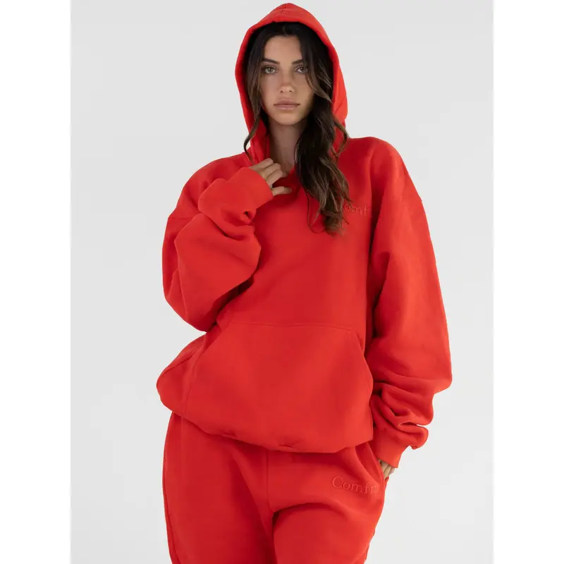 Minimalist Hoodie Mega - Crimson - XS