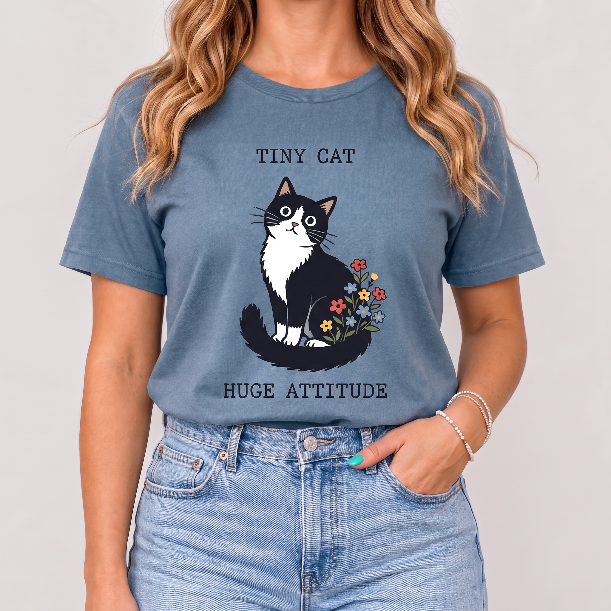 Tiny Cat, Huge Attitude Women's T-Shirt