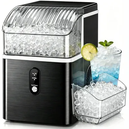 Countertop Nugget Ice Maker – 35 Lbs/Day, 7-Minute Ice Making, Self-Cleaning
