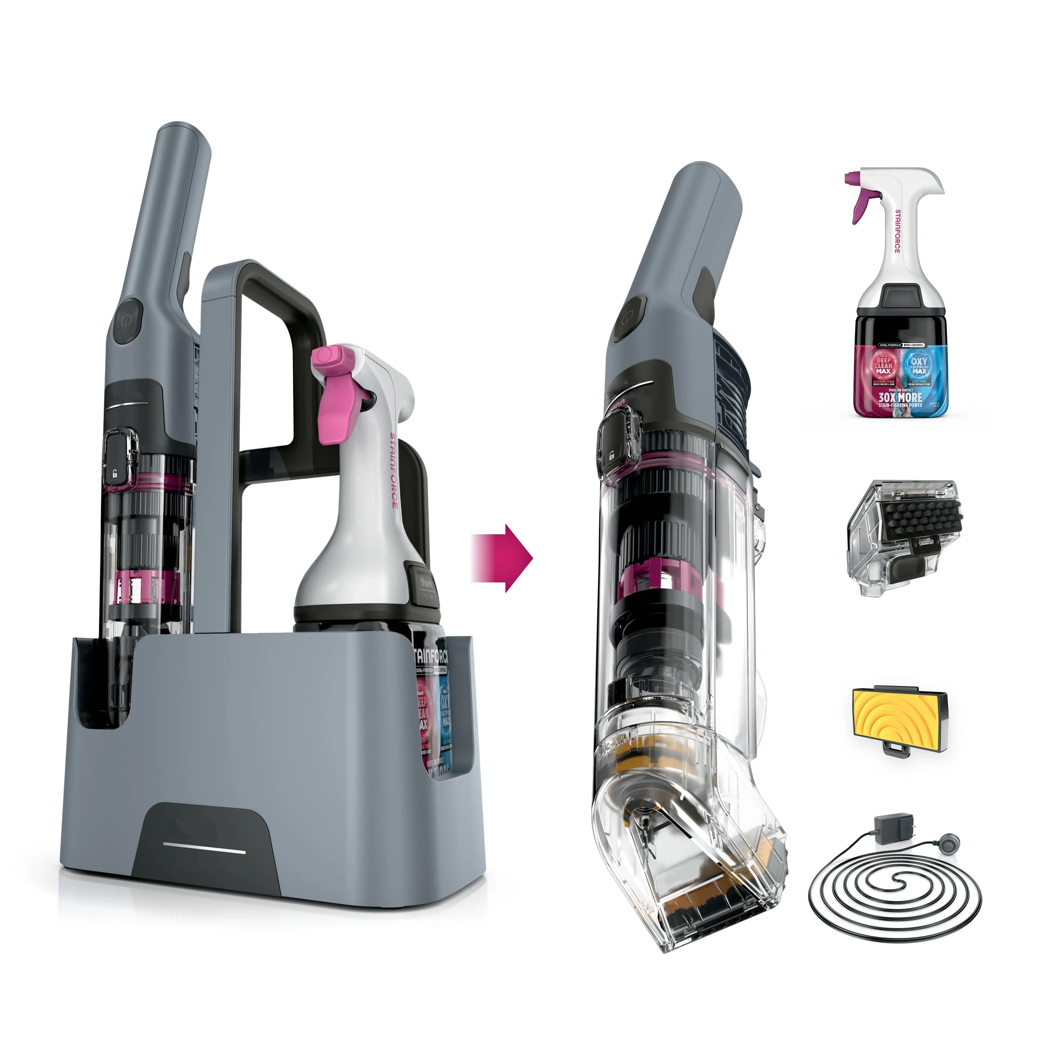Cordless Portable Stain Cleaner – Compact Carpet & Upholstery Cleaner