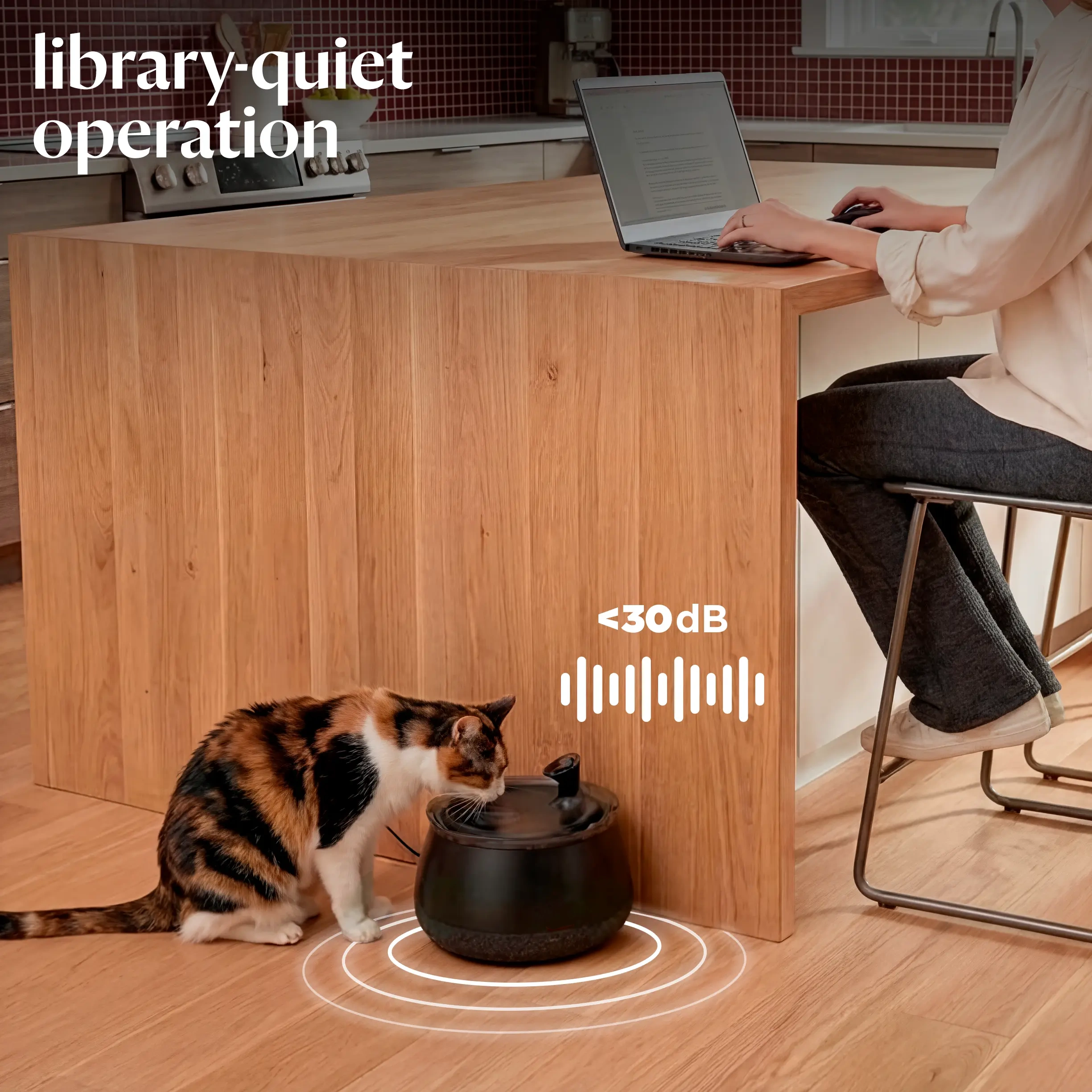 Cat Water Fountain – Filtered Fresh Water with Ultra-Quiet Wireless Pump