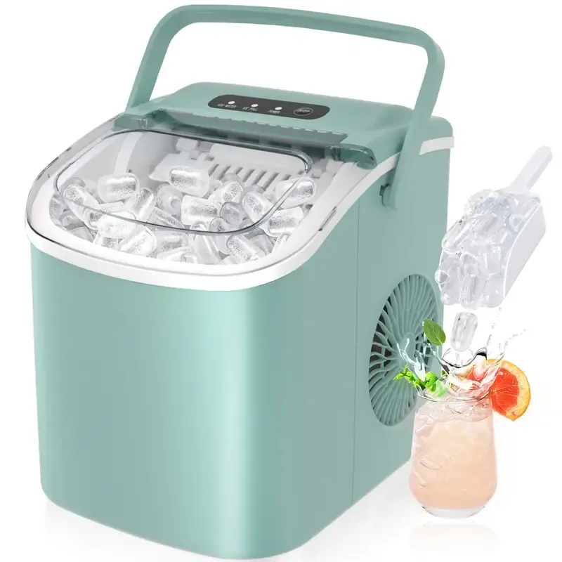 Portable Countertop Ice Maker – 26 Lbs/Day, 6-Minute Ice Making, Self-Cleaning