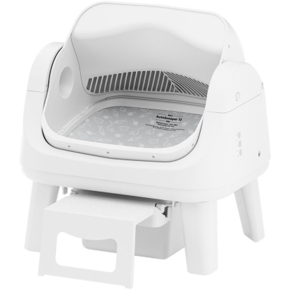 Open-Top Automatic Cat Litter Box – Self-Cleaning, No App Required, Easy Entry