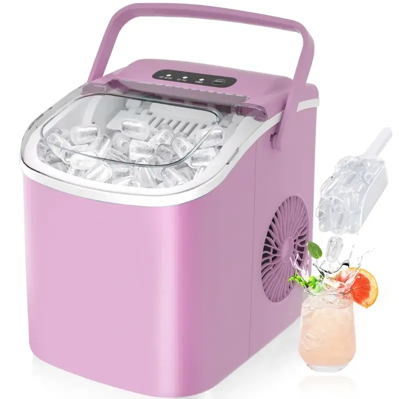 Portable Countertop Ice Maker – 26 Lbs/Day, 6-Minute Ice Making, Self-Cleaning