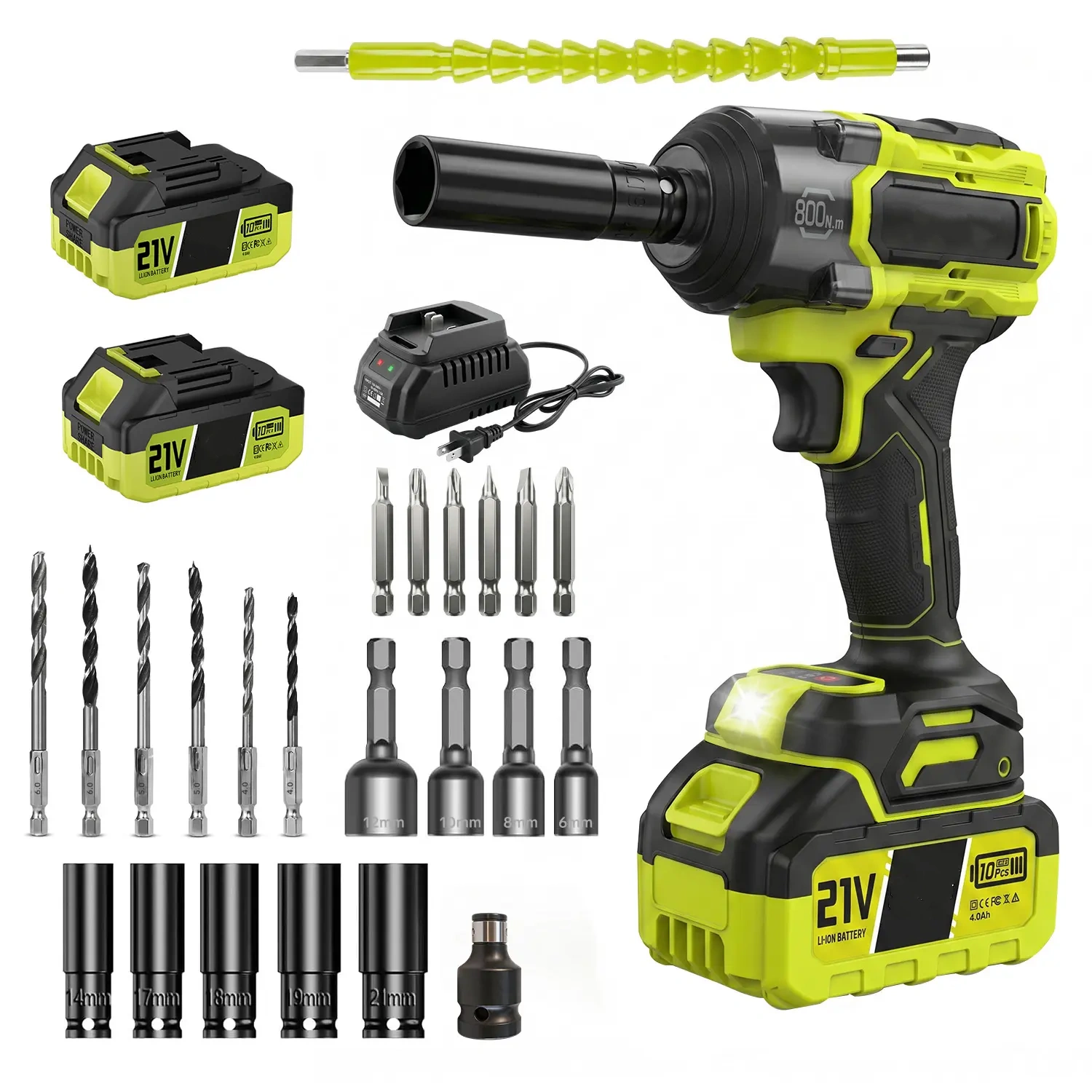 3-in-1 Cordless Impact Wrench – 21V Electric Power Tool with 3/8" & 1/2" Drive