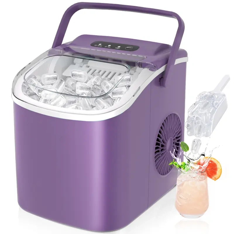 Portable Countertop Ice Maker – 26 Lbs/Day, 6-Minute Ice Making, Self-Cleaning