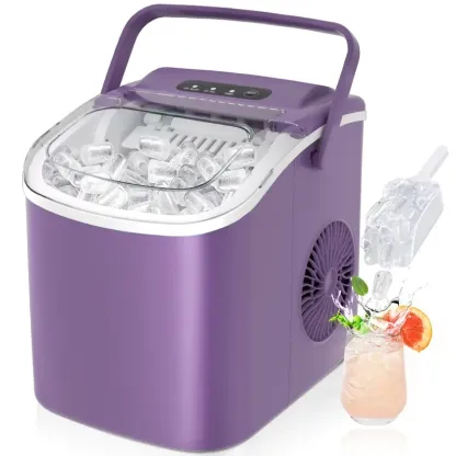 Portable Countertop Ice Maker – 26 Lbs/Day, 6-Minute Ice Making, Self-Cleaning