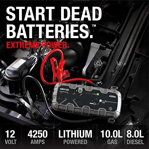 4250A Car Jump Starter – Portable Battery Booster for Up to 10.0L Gas & 8.0L Diesel Engines