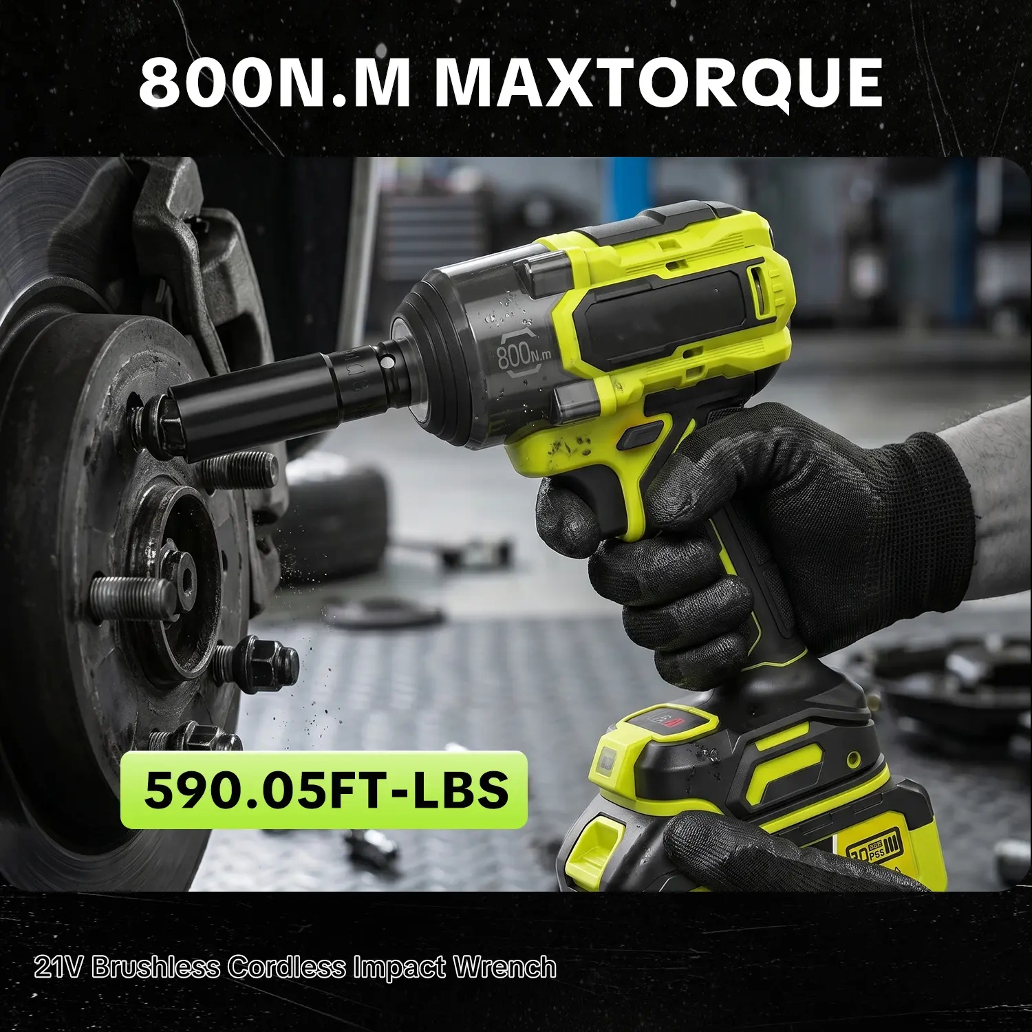 3-in-1 Cordless Impact Wrench – 21V Electric Power Tool with 3/8" & 1/2" Drive