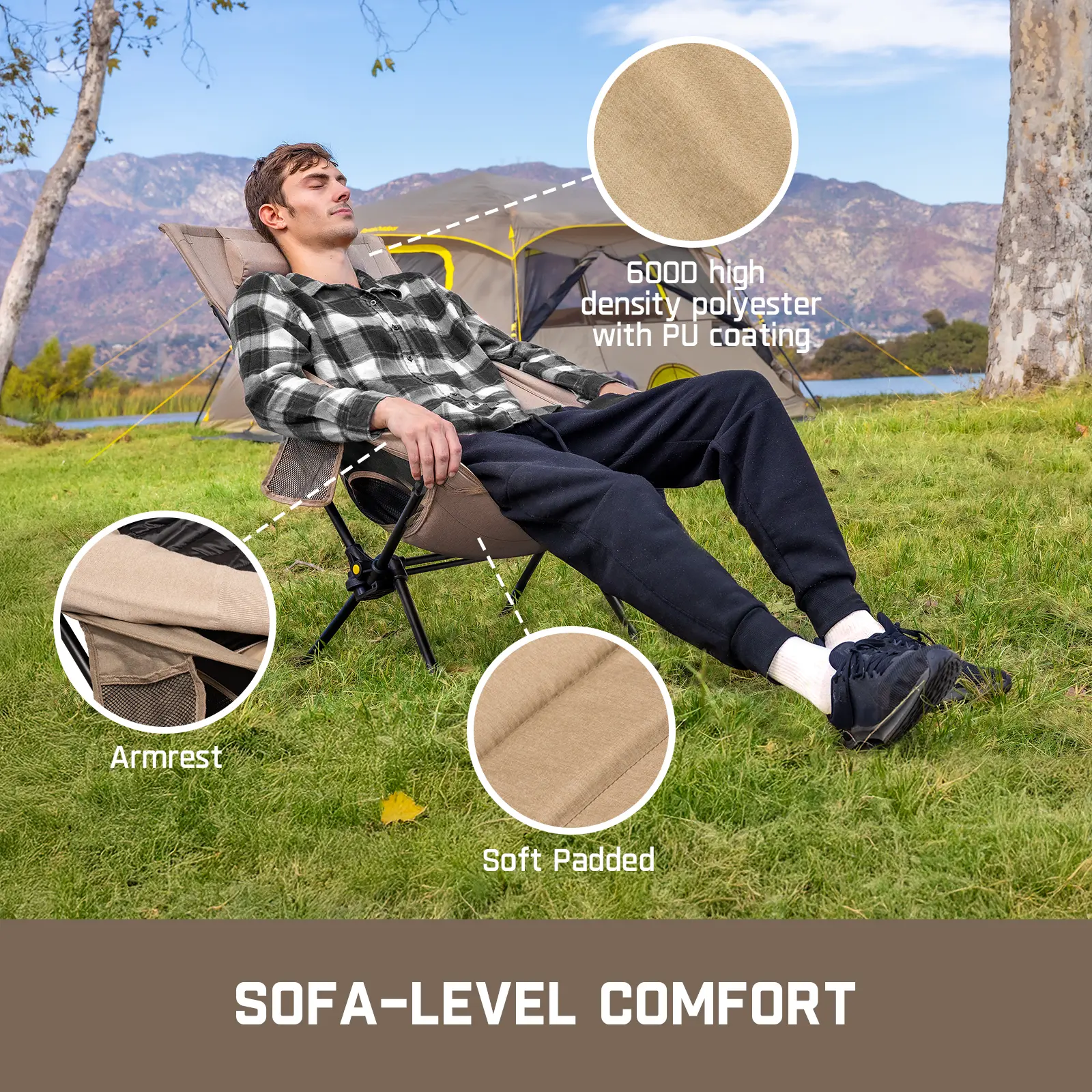Folding Camping Rocking Chair – Lightweight Portable Outdoor Chair