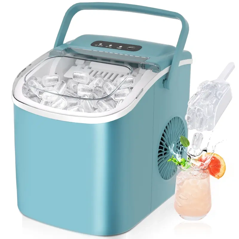 Portable Countertop Ice Maker – 26 Lbs/Day, 6-Minute Ice Making, Self-Cleaning