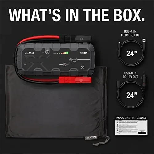 4250A Car Jump Starter – Portable Battery Booster for Up to 10.0L Gas & 8.0L Diesel Engines