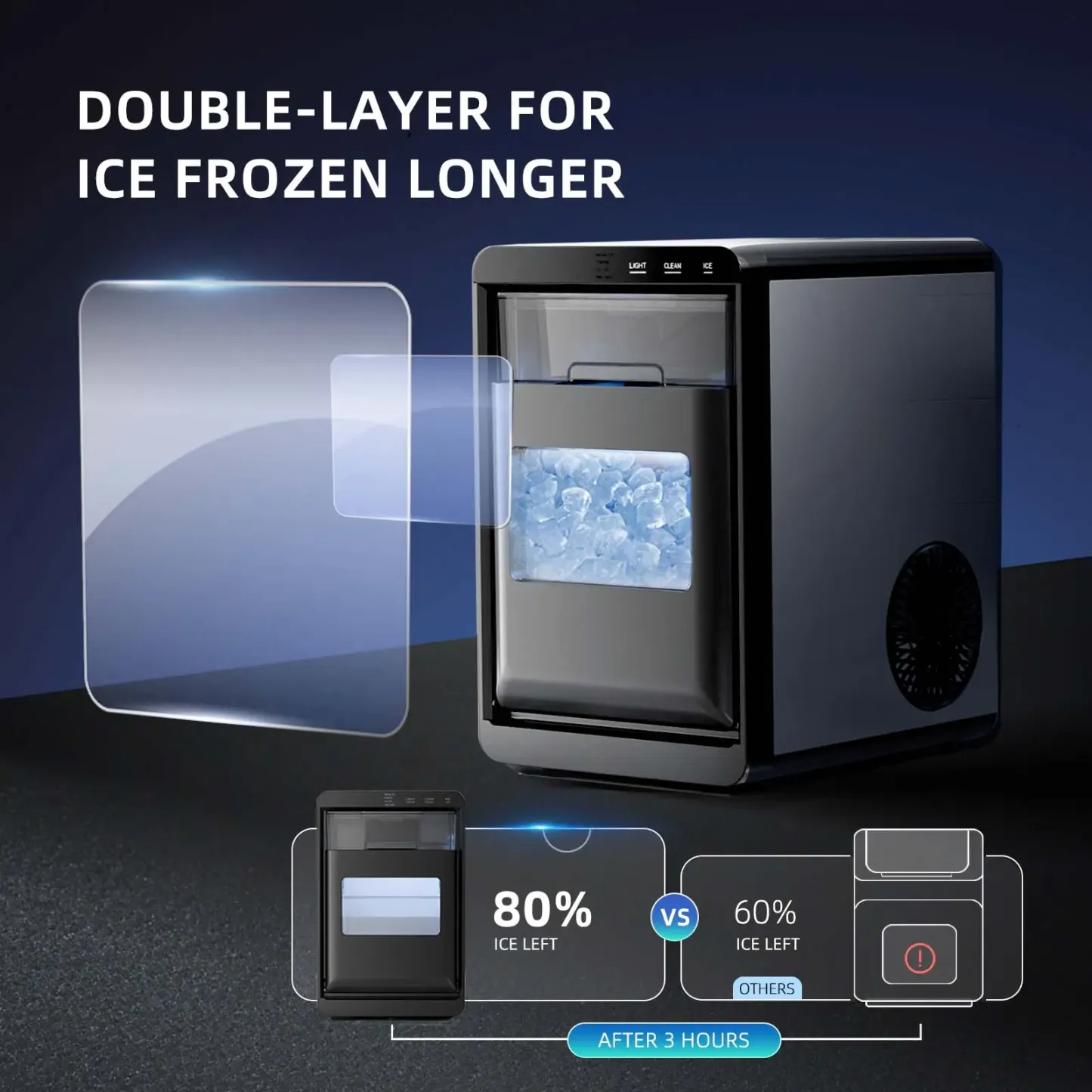 Antarctic Star Nugget Ice Maker, 45Lbs/Day