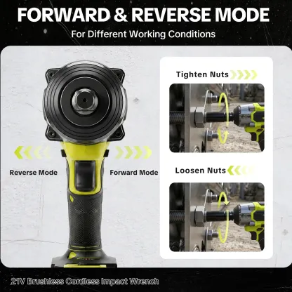 3-in-1 Cordless Impact Wrench – 21V Electric Power Tool with 3/8" & 1/2" Drive