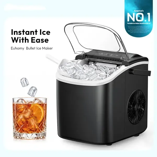 Portable Countertop Ice Maker – 26 Lbs/Day, 6-Minute Ice Making, Self-Cleaning