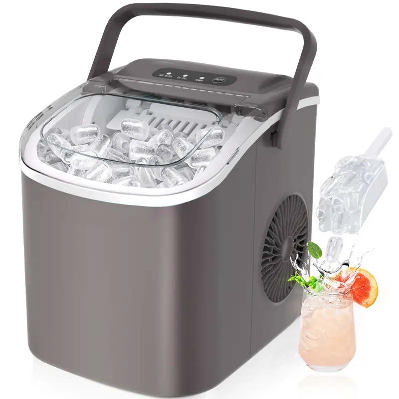 Portable Countertop Ice Maker – 26 Lbs/Day, 6-Minute Ice Making, Self-Cleaning