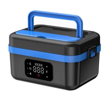 Fiambrera autocalentable inalámbrica y recargable (calentador de alimentos portátil); recipiente térmico para comidas (preparación de alimentos, oficina, viajes, coche, pícnic y uso al aire libre); regalo ideal.