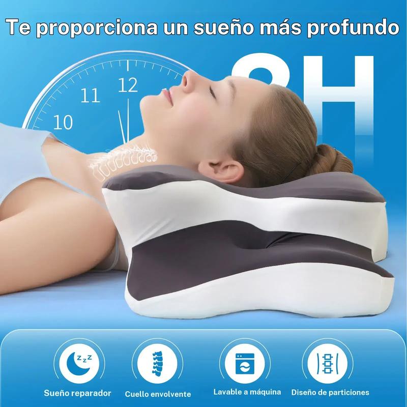 Almohada Ergonómica de Doble Cara | Espuma Viscoelástica y Soporte para el Cuello