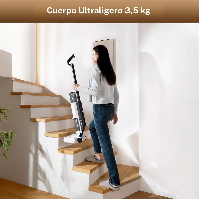 Aspiradora 2 en 1 Sin Cable | Limpia Suelos Secos y Húmedos