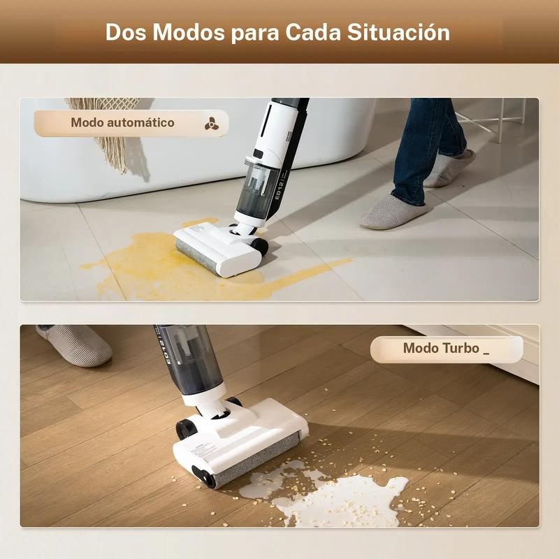 Aspiradora 2 en 1 Sin Cable | Limpia Suelos Secos y Húmedos