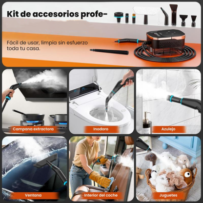 Limpiador a Vapor Portátil 1500W | Limpieza Fácil para Todo el Hogar
