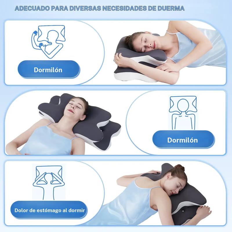 Almohada Ergonómica de Doble Cara | Espuma Viscoelástica y Soporte para el Cuello