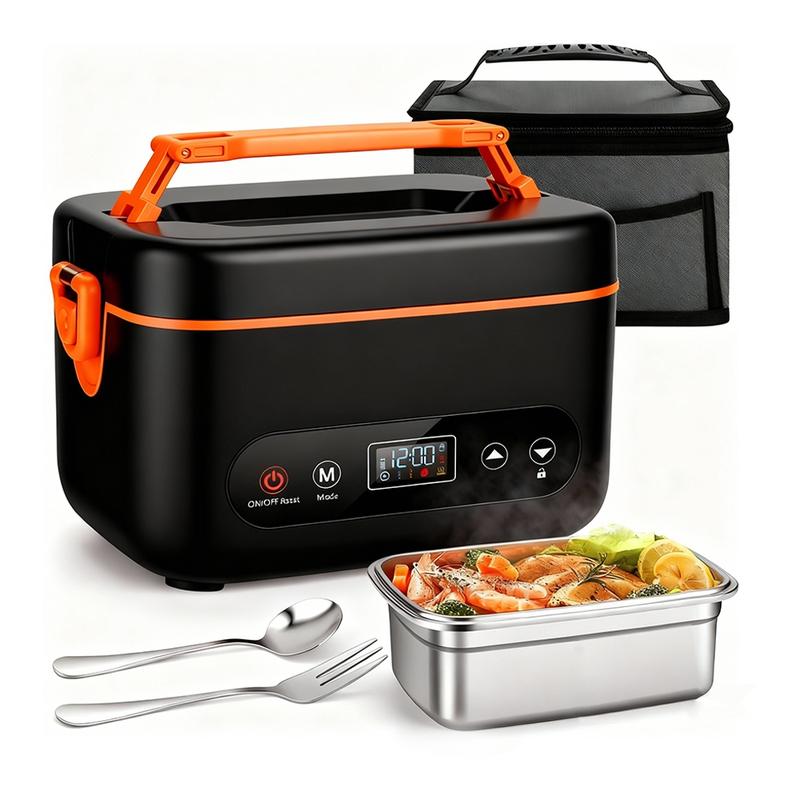 Fiambrera autocalentable inalámbrica y recargable (calentador de alimentos portátil); recipiente térmico para comidas (preparación de alimentos, oficina, viajes, coche, pícnic y uso al aire libre); regalo ideal.