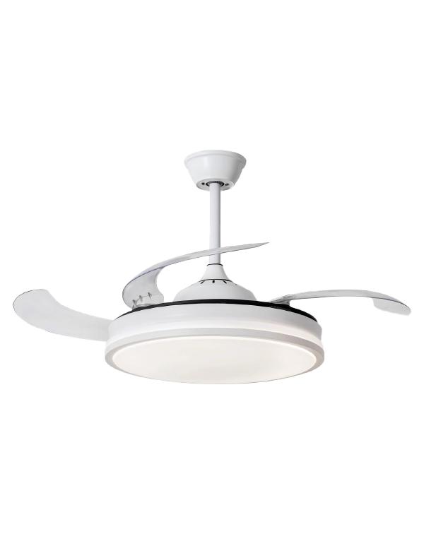 VENTILADOR DC NEW MORAIRA, 3 ASPAS, MOTOR DC, MANDO A DISTANCIA, 3 TEMPERATURA LUZ, REGULADOR INTENSIDAD LUZ.
