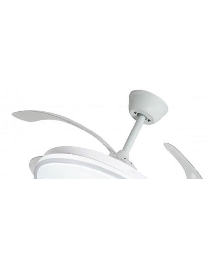 VENTILADOR DC NEW MORAIRA, 3 ASPAS, MOTOR DC, MANDO A DISTANCIA, 3 TEMPERATURA LUZ, REGULADOR INTENSIDAD LUZ.