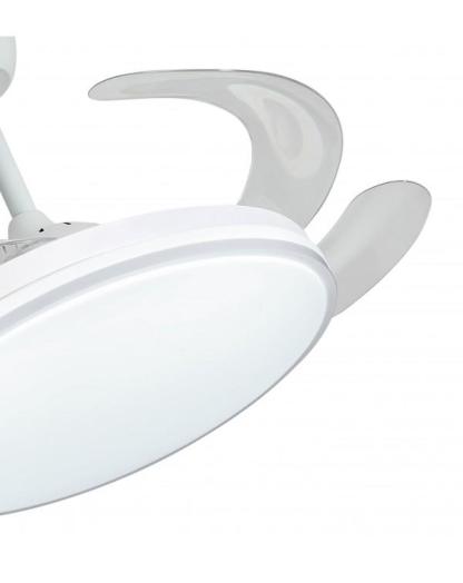 VENTILADOR DC NEW MORAIRA, 3 ASPAS, MOTOR DC, MANDO A DISTANCIA, 3 TEMPERATURA LUZ, REGULADOR INTENSIDAD LUZ.