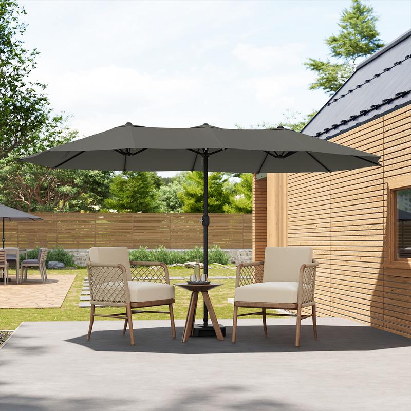 Sombrilla de Jardín, Parasol Terraza, 450x267 cm, UPF 50+, Sombrilla Playa Grande, Parasol para Balcon Piscina Patio Exteriores, con Funda Protectora,