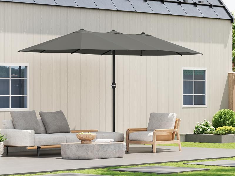 Sombrilla de Jardín, Parasol Terraza, 450x267 cm, UPF 50+, Sombrilla Playa Grande, Parasol para Balcon Piscina Patio Exteriores, con Funda Protectora,