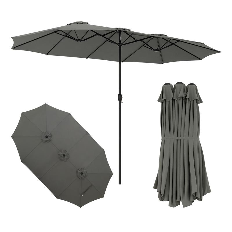 Sombrilla de Jardín, Parasol Terraza, 450x267 cm, UPF 50+, Sombrilla Playa Grande, Parasol para Balcon Piscina Patio Exteriores, con Funda Protectora,
