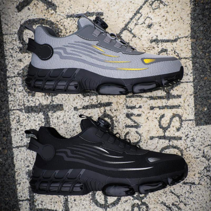 Zapatos con punta de acero para hombre, zapatillas de trabajo de seguridad cómodas, zapatos industriales antideslizantes, zapatos ligeros a prueba de perforaciones