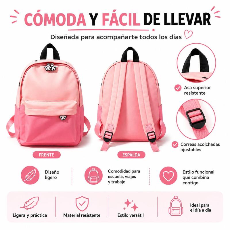 Morral y Mochila Infantil Impermeable Novedad 2026 con Estampados de Caricaturas, Diseño Ergonómico Transpirable, 9 Colores Disponibles, Medidas 31x24x10 cm para Niños Jardín y Primaria