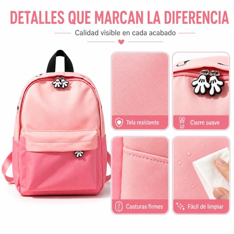 Morral y Mochila Infantil Impermeable Novedad 2026 con Estampados de Caricaturas, Diseño Ergonómico Transpirable, 9 Colores Disponibles, Medidas 31x24x10 cm para Niños Jardín y Primaria